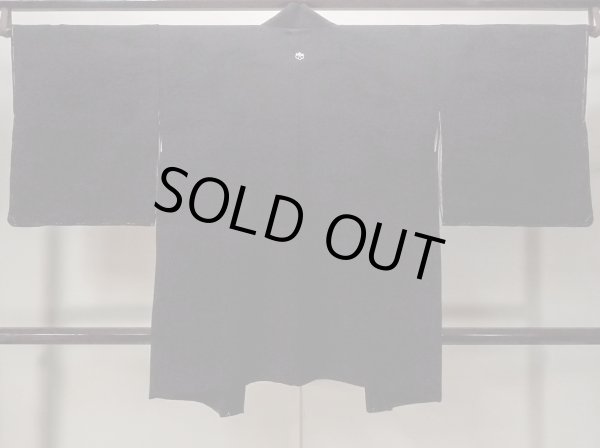 Photo2: Mint N0930S Vintage Japanese kimono   Black HAORI short jacket for women / Silk. Landscape,   (Grade A) (2)