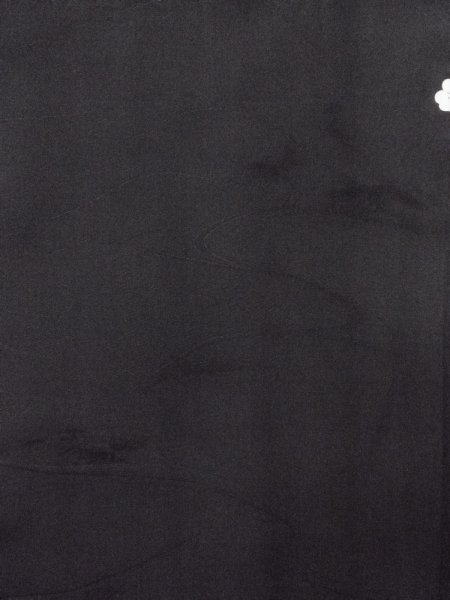 Photo4: N0930T Vintage Japanese kimono   Black HAORI short jacket for women / Silk. Tall grass,   (Grade B) (4)