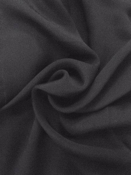 Photo13: N0930U Vintage Japanese kimono   Black HAORI short jacket for women / Silk.    (Grade B) (13)