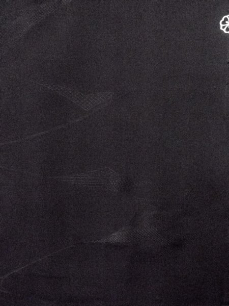 Photo4: Mint N0930W Vintage Japanese kimono   Black HAORI short jacket for women / Silk. Plaid Checks,   (Grade A) (4)