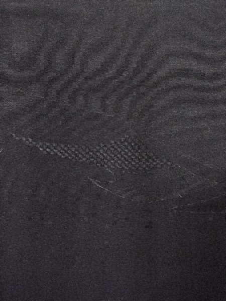 Photo8: Mint N0930W Vintage Japanese kimono   Black HAORI short jacket for women / Silk. Plaid Checks,   (Grade A) (8)