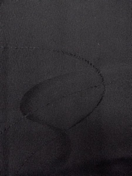 Photo7: N0930Y Vintage Japanese kimono   Black HAORI short jacket for women / Silk.    (Grade A) (7)