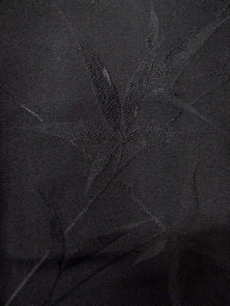 Photo6: N0931B Vintage Japanese kimono   Black HAORI short jacket for women / Silk.    (Grade A) (6)