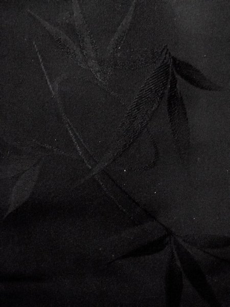 Photo7: N0931B Vintage Japanese kimono   Black HAORI short jacket for women / Silk.    (Grade A) (7)