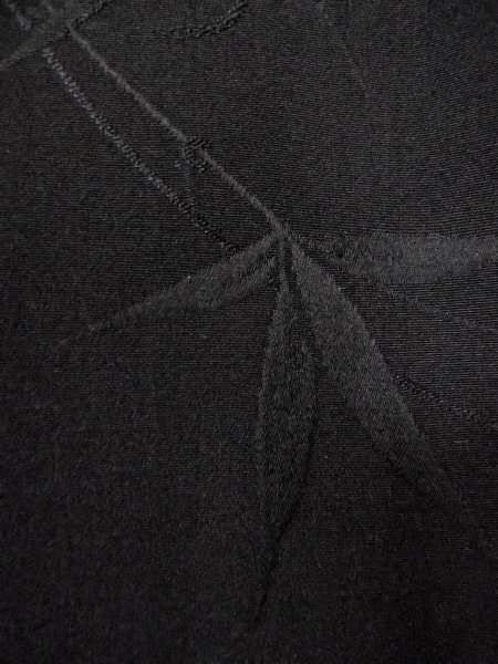 Photo8: N0931B Vintage Japanese kimono   Black HAORI short jacket for women / Silk.    (Grade A) (8)