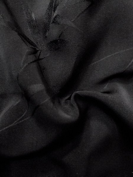 Photo13: N0931B Vintage Japanese kimono   Black HAORI short jacket for women / Silk.    (Grade A) (13)