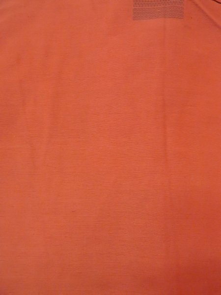 Photo3: N1007A Vintage Japanese kimono  Grayish Orange TSUMUGI pongee for women / Silk. Flower,   (Grade B) (3)