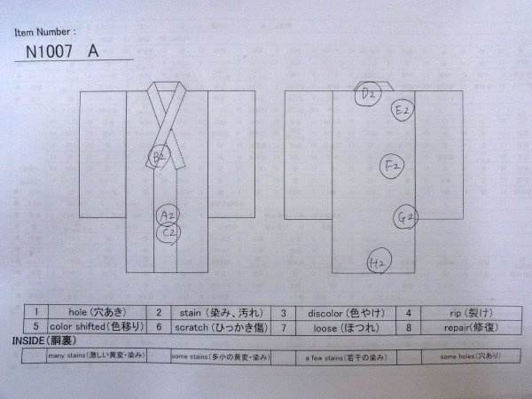 Photo13: N1007A Vintage Japanese kimono  Grayish Orange TSUMUGI pongee for women / Silk. Flower,   (Grade B) (13)