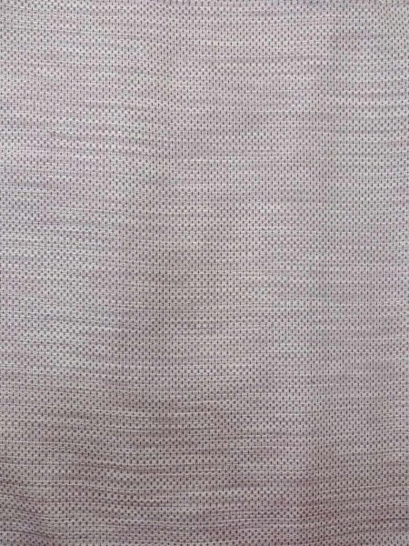 Photo4: N1007E Vintage Japanese kimono   Gray TSUMUGI pongee for women / Silk. Stripes,   (Grade B) (4)