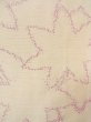 Photo6: N1007G Vintage Japanese kimono   Ivory TSUMUGI pongee for women / Silk. MOMIJI maple leaf,   (Grade B) (6)