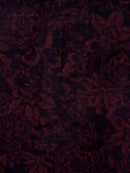 Photo3: N1007K Vintage Japanese kimono   Black TSUMUGI pongee for women / Silk. Chinese flower,   (Grade A+) (3)