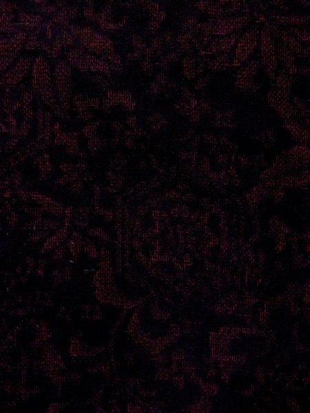 Photo4: N1007K Vintage Japanese kimono   Black TSUMUGI pongee for women / Silk. Chinese flower,   (Grade A+) (4)