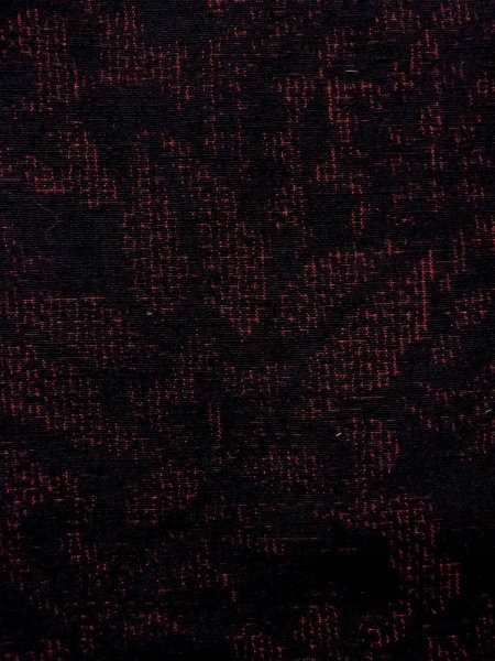 Photo5: N1007K Vintage Japanese kimono   Black TSUMUGI pongee for women / Silk. Chinese flower,   (Grade A+) (5)