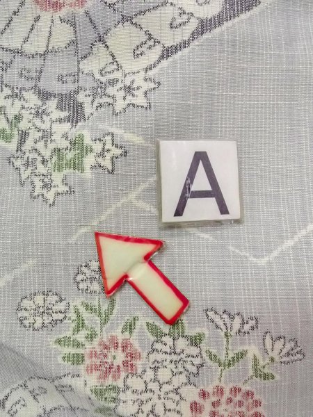 Photo14: N1007U Vintage Japanese kimono  Grayish Light Blue TSUMUGI pongee for women / Silk. Peony,   (Grade B) (14)