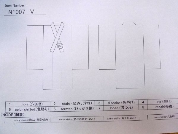 Photo11: N1007V Vintage Japanese kimono  Vivid Red TSUMUGI pongee for women / Silk. Plaid Checks   (Grade B) (11)