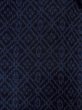 Photo3: N1007W Vintage Japanese kimono  Dark Indigo Blue TOKAMACHI-TSUMUGI for men / Silk. Diamond-shaped flowers   (Grade A) (3)