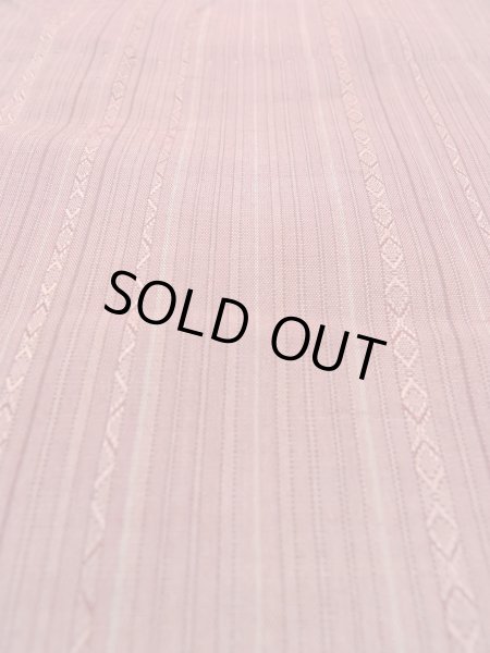 Photo8: N1007X Vintage Japanese kimono Light Grayish Dark Red TSUMUGI pongee for men / Silk. Stripes   (Grade A) (8)
