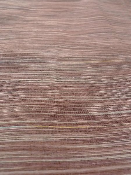 Photo8: N1008B Vintage Japanese kimono   Brown TSUMUGI pongee for women / Silk. Line   (Grade A) (8)