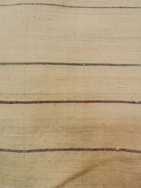 Photo6: N1008D Vintage Japanese kimono  Light Ivory TSUMUGI pongee for women / Silk. Line   (Grade A) (6)