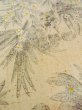 Photo9: N1015A Vintage Japanese kimono   Ivory TSUMUGI pongee for women / Silk. Flower   (Grade B) (9)