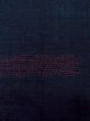 Photo5: N1015B Vintage Japanese kimono   Navy Blue ISHIGE-YUKI-TSUMUGI for women / Silk. Tortoise-shell pattern(Hexagonal pattern)   (Grade B) (5)