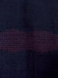 Photo6: N1015B Vintage Japanese kimono   Navy Blue ISHIGE-YUKI-TSUMUGI for women / Silk. Tortoise-shell pattern(Hexagonal pattern)   (Grade B) (6)
