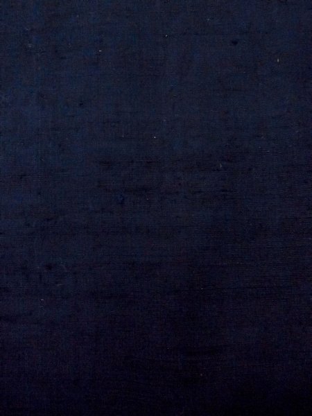 Photo7: N1015B Vintage Japanese kimono   Navy Blue ISHIGE-YUKI-TSUMUGI for women / Silk. Tortoise-shell pattern(Hexagonal pattern)   (Grade B) (7)