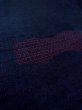 Photo8: N1015B Vintage Japanese kimono   Navy Blue ISHIGE-YUKI-TSUMUGI for women / Silk. Tortoise-shell pattern(Hexagonal pattern)   (Grade B) (8)