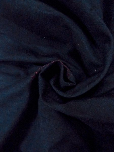 Photo12: N1015B Vintage Japanese kimono   Navy Blue ISHIGE-YUKI-TSUMUGI for women / Silk. Tortoise-shell pattern(Hexagonal pattern)   (Grade B) (12)