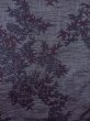 Photo4: N1015C Vintage Japanese kimono  Dark Gray TSUMUGI pongee for women / Silk. Flower   (Grade B) (4)