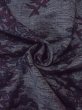 Photo11: N1015C Vintage Japanese kimono  Dark Gray TSUMUGI pongee for women / Silk. Flower   (Grade B) (11)