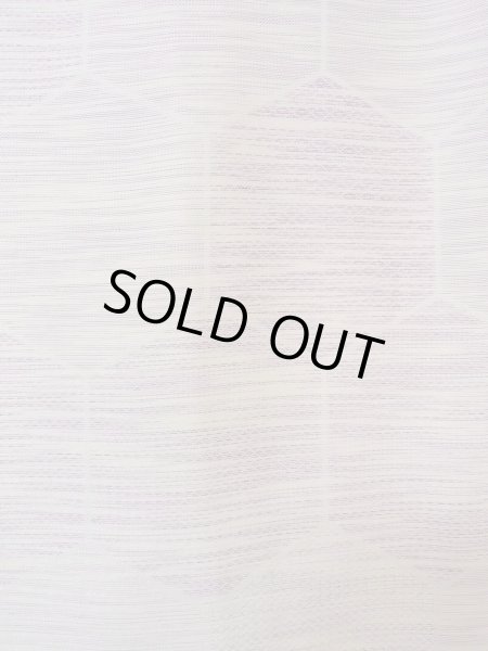 Photo6: N1015D Vintage Japanese kimono Pale Reddish Wisteria TSUMUGI pongee for women / Silk. Pine bark lozenges,   (Grade C) (6)