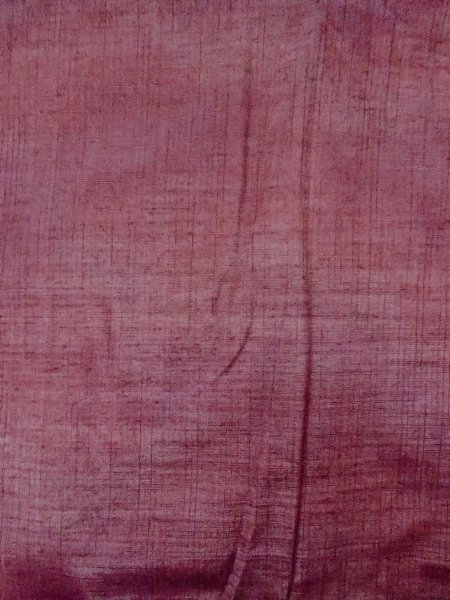 Photo3: Mint N1015E Vintage Japanese kimono   Dark Red TSUMUGI pongee for women / Silk. Stripes   (Grade A) (3)