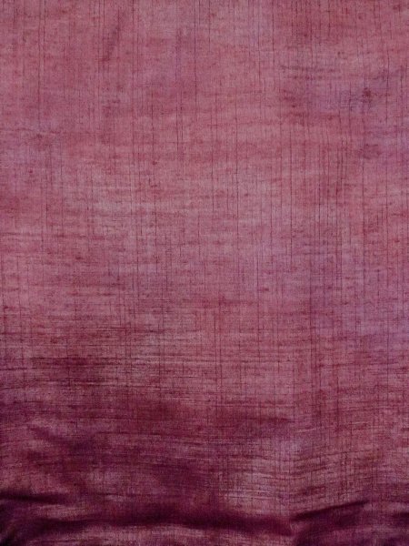 Photo4: Mint N1015E Vintage Japanese kimono   Dark Red TSUMUGI pongee for women / Silk. Stripes   (Grade A) (4)