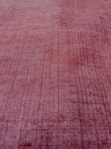 Photo9: Mint N1015E Vintage Japanese kimono   Dark Red TSUMUGI pongee for women / Silk. Stripes   (Grade A) (9)