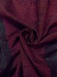 Photo11: N1015F Vintage Japanese kimono  Dark Dark Red TSUMUGI pongee for women / Silk. Arabesque vine,   (Grade B) (11)
