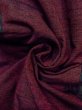 Photo12: N1015F Vintage Japanese kimono  Dark Dark Red TSUMUGI pongee for women / Silk. Arabesque vine,   (Grade B) (12)