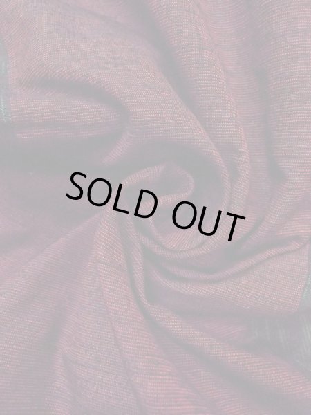 Photo12: N1015F Vintage Japanese kimono  Dark Dark Red TSUMUGI pongee for women / Silk. Arabesque vine,   (Grade B) (12)