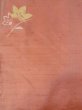 Photo3: N1015G Vintage Japanese kimono  Pale Coral TSUMUGI pongee for women / Silk. KIKYO Japanese balloonflower   (Grade B) (3)
