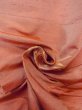 Photo11: N1015G Vintage Japanese kimono  Pale Coral TSUMUGI pongee for women / Silk. KIKYO Japanese balloonflower   (Grade B) (11)