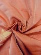 Photo12: N1015G Vintage Japanese kimono  Pale Coral TSUMUGI pongee for women / Silk. KIKYO Japanese balloonflower   (Grade B) (12)