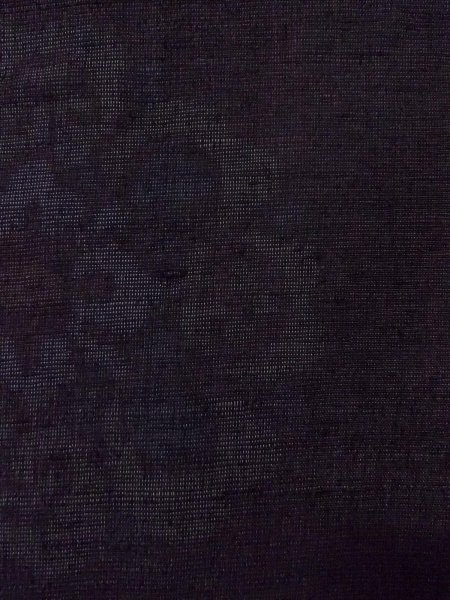 Photo6: N1015H Vintage Japanese kimono   Black ISHIGE-YUKI-TSUMUGI for women / Silk. Chinese flower   (Grade C) (6)