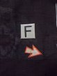 Photo19: N1015H Vintage Japanese kimono   Black ISHIGE-YUKI-TSUMUGI for women / Silk. Chinese flower   (Grade C) (19)