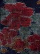 Photo5: Mint N1015I Used Japanese kimono  Dark Indigo Blue TOKAMACHI-TSUMUGI for women / Silk. Flower,   (Grade A) (5)
