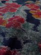 Photo8: Mint N1015I Used Japanese kimono  Dark Indigo Blue TOKAMACHI-TSUMUGI for women / Silk. Flower,   (Grade A) (8)