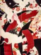 Photo6: N1015J Antique Japanese kimono   Black UCHIKAKE Wedding for women / Silk. SAKURA cherry blossom,   (Grade B) (6)