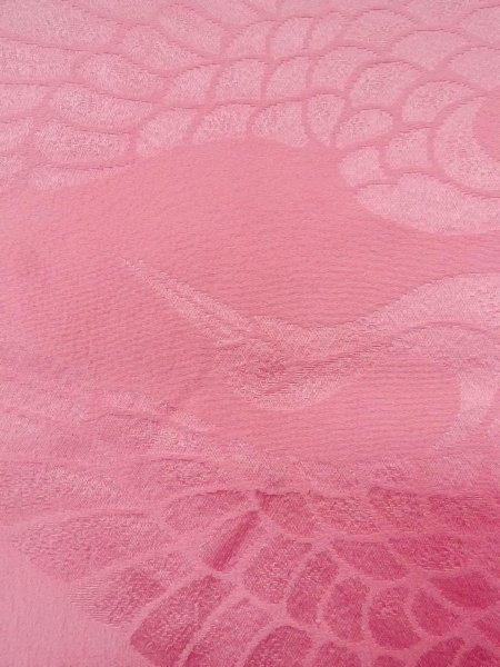 Photo8: N1015K Antique Japanese kimono  Shiny Pink UCHIKAKE Wedding for women / Silk.    (Grade C) (8)