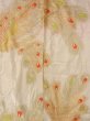 Photo7: N1015L Vintage Japanese kimono  Shiny White UCHIKAKE Wedding for women / Silk. Peacock   (Grade B) (7)