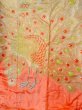 Photo9: N1015L Vintage Japanese kimono  Shiny White UCHIKAKE Wedding for women / Silk. Peacock   (Grade B) (9)