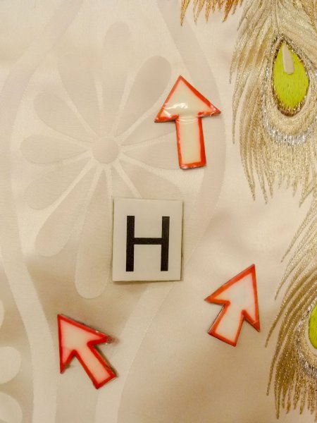 Photo40: N1015L Vintage Japanese kimono  Shiny White UCHIKAKE Wedding for women / Silk. Peacock   (Grade B) (40)